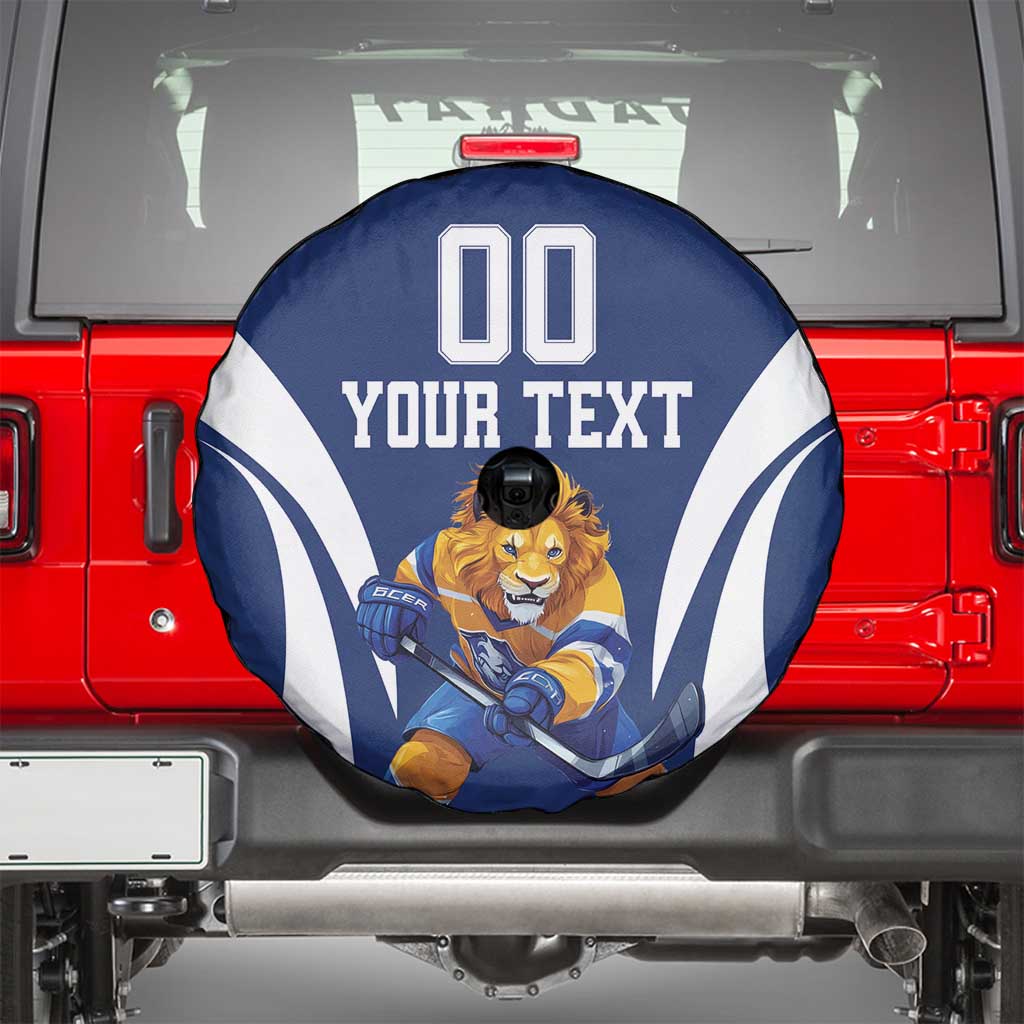 Custom Finland Hockey Spare Tire Cover Suomi Leijonat Mascot - Wonder Print Shop