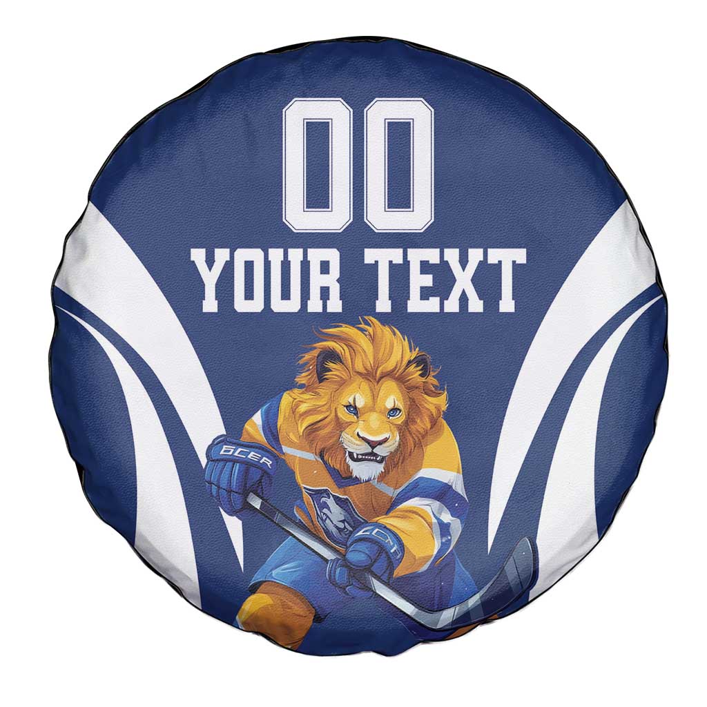 Custom Finland Hockey Spare Tire Cover Suomi Leijonat Mascot - Wonder Print Shop