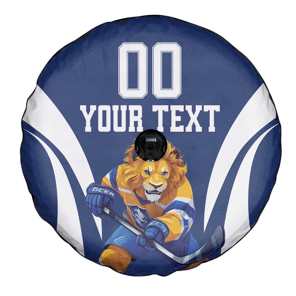 Custom Finland Hockey Spare Tire Cover Suomi Leijonat Mascot - Wonder Print Shop