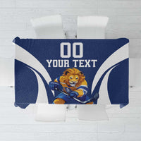 Custom Finland Hockey Tablecloth Suomi Leijonat Mascot - Wonder Print Shop