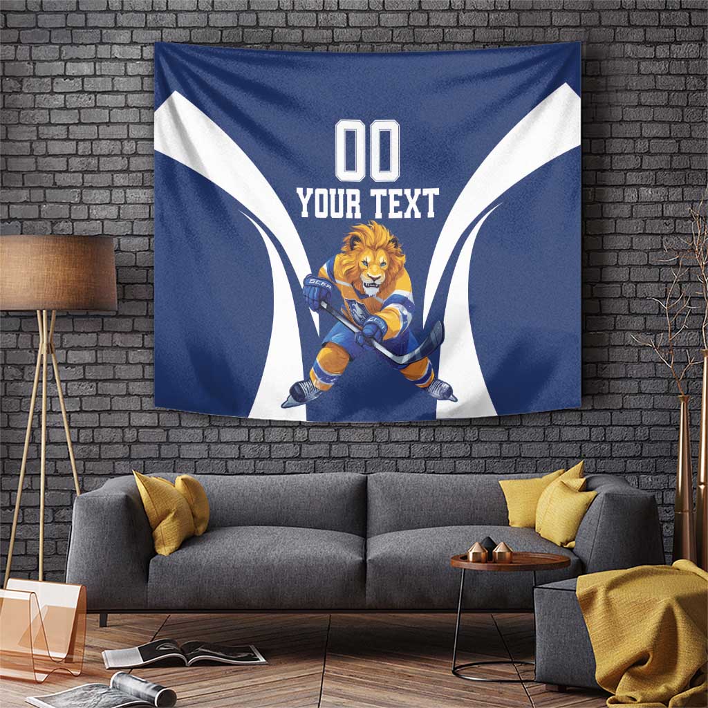 Custom Finland Hockey Tapestry Suomi Leijonat Mascot - Wonder Print Shop