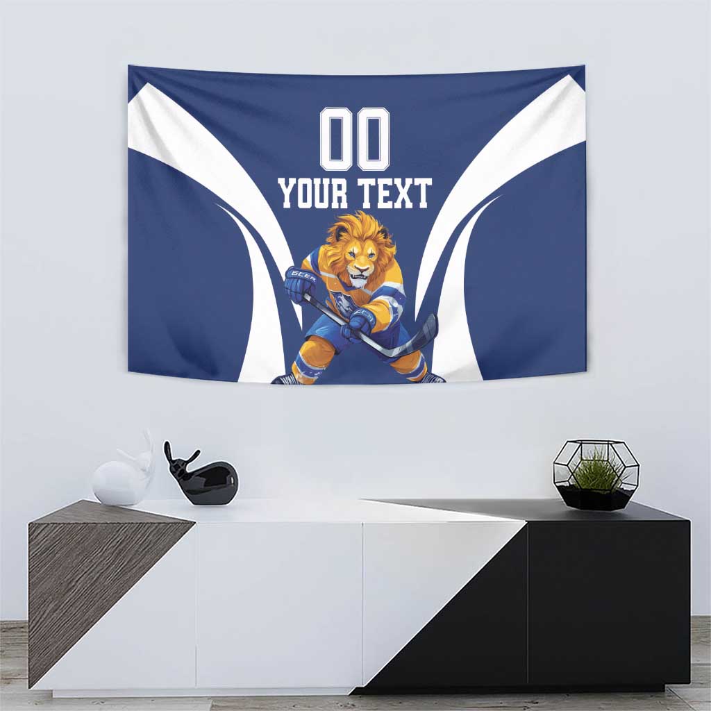 Custom Finland Hockey Tapestry Suomi Leijonat Mascot - Wonder Print Shop