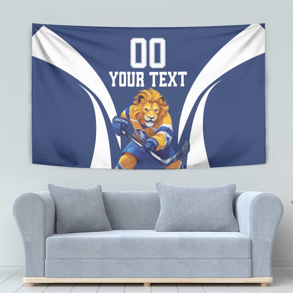Custom Finland Hockey Tapestry Suomi Leijonat Mascot - Wonder Print Shop