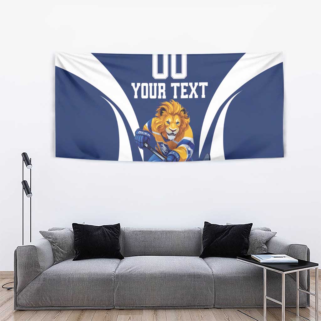 Custom Finland Hockey Tapestry Suomi Leijonat Mascot - Wonder Print Shop