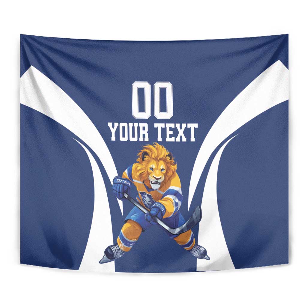 Custom Finland Hockey Tapestry Suomi Leijonat Mascot - Wonder Print Shop