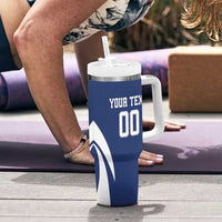 Custom Finland Hockey Tumbler With Handle Suomi Leijonat Mascot - Wonder Print Shop