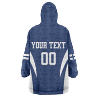 Custom Finland Hockey Wearable Blanket Hoodie Suomi Leijonat Mascot - Wonder Print Shop