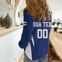 Custom Finland Hockey Women Casual Shirt Suomi Leijonat Mascot - Wonder Print Shop