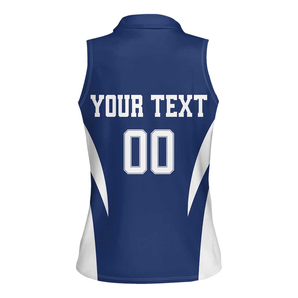 Custom Finland Hockey Women Sleeveless Polo Shirt Suomi Leijonat Mascot - Wonder Print Shop