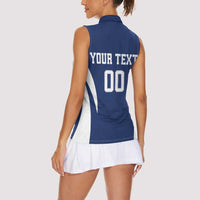 Custom Finland Hockey Women Sleeveless Polo Shirt Suomi Leijonat Mascot - Wonder Print Shop