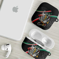 Mexico Eagle Spirit Personalized AirPods Case Ancient Aztec Pattern - Wonder Print Shop