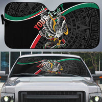 Mexico Eagle Spirit Personalized Auto Sun Shade Ancient Aztec Pattern - Wonder Print Shop