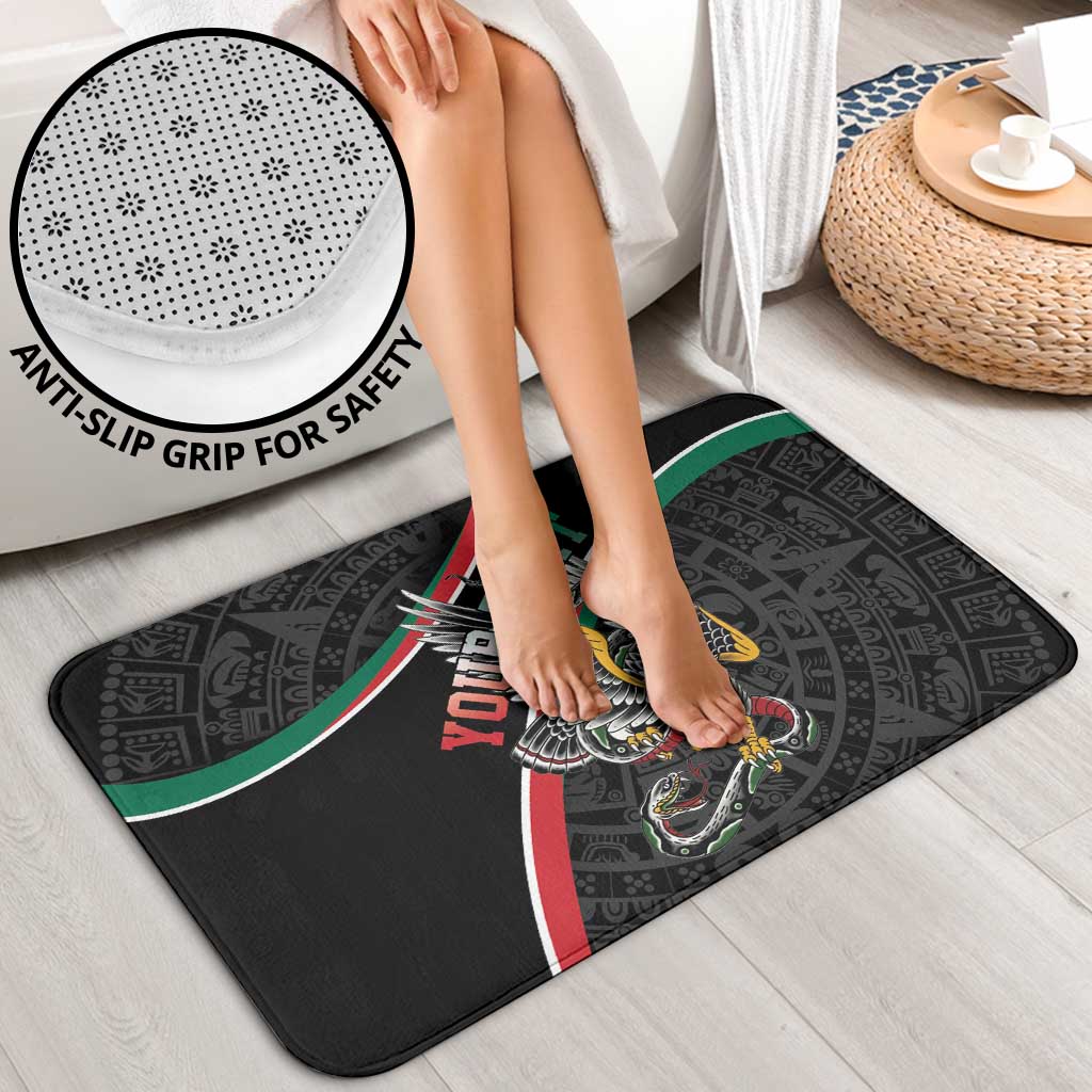 Mexico Eagle Spirit Personalized Bathroom Set Ancient Aztec Pattern - Wonder Print Shop