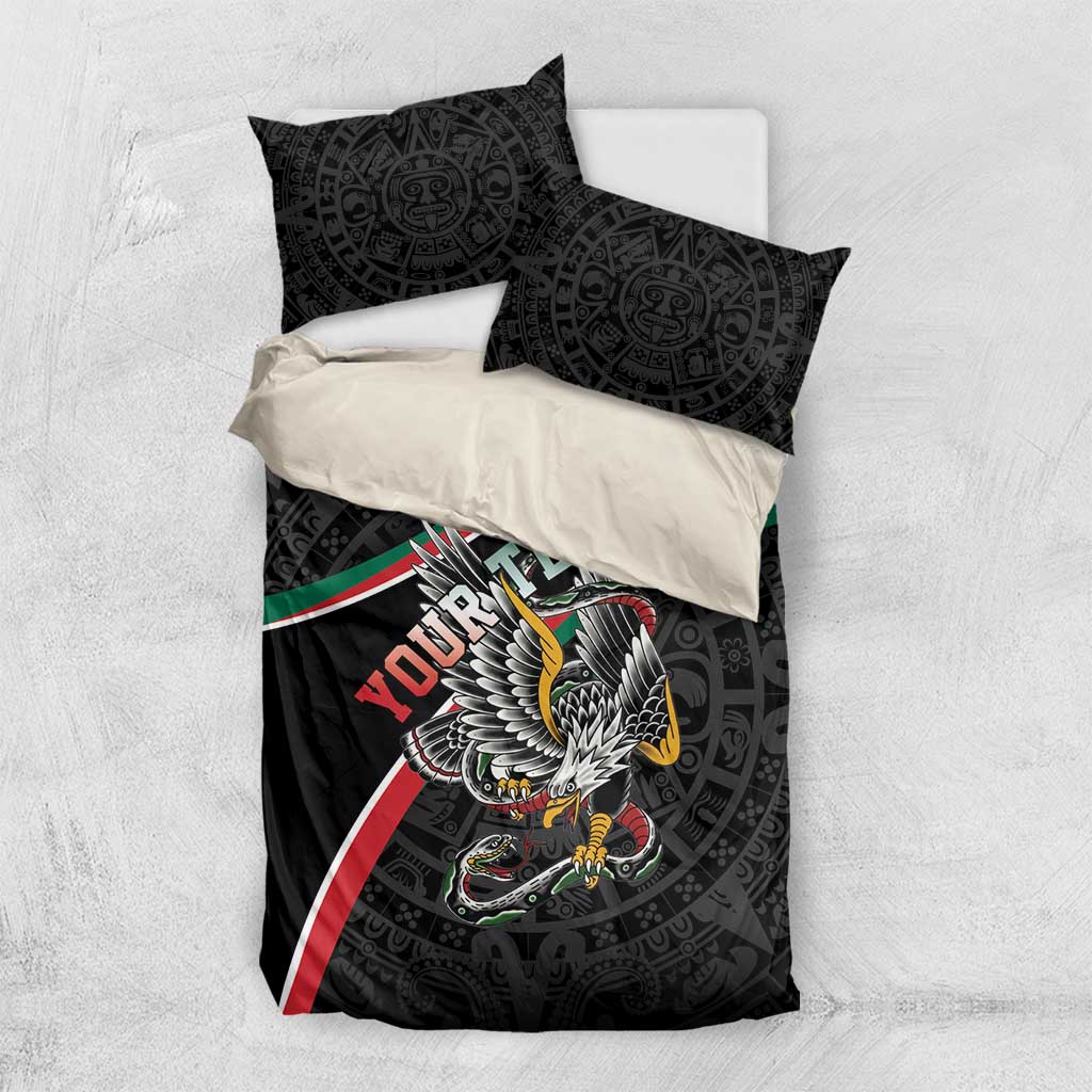 Mexico Eagle Spirit Personalized Bedding Set Ancient Aztec Pattern - Wonder Print Shop