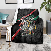 Mexico Eagle Spirit Personalized Blanket Ancient Aztec Pattern - Wonder Print Shop