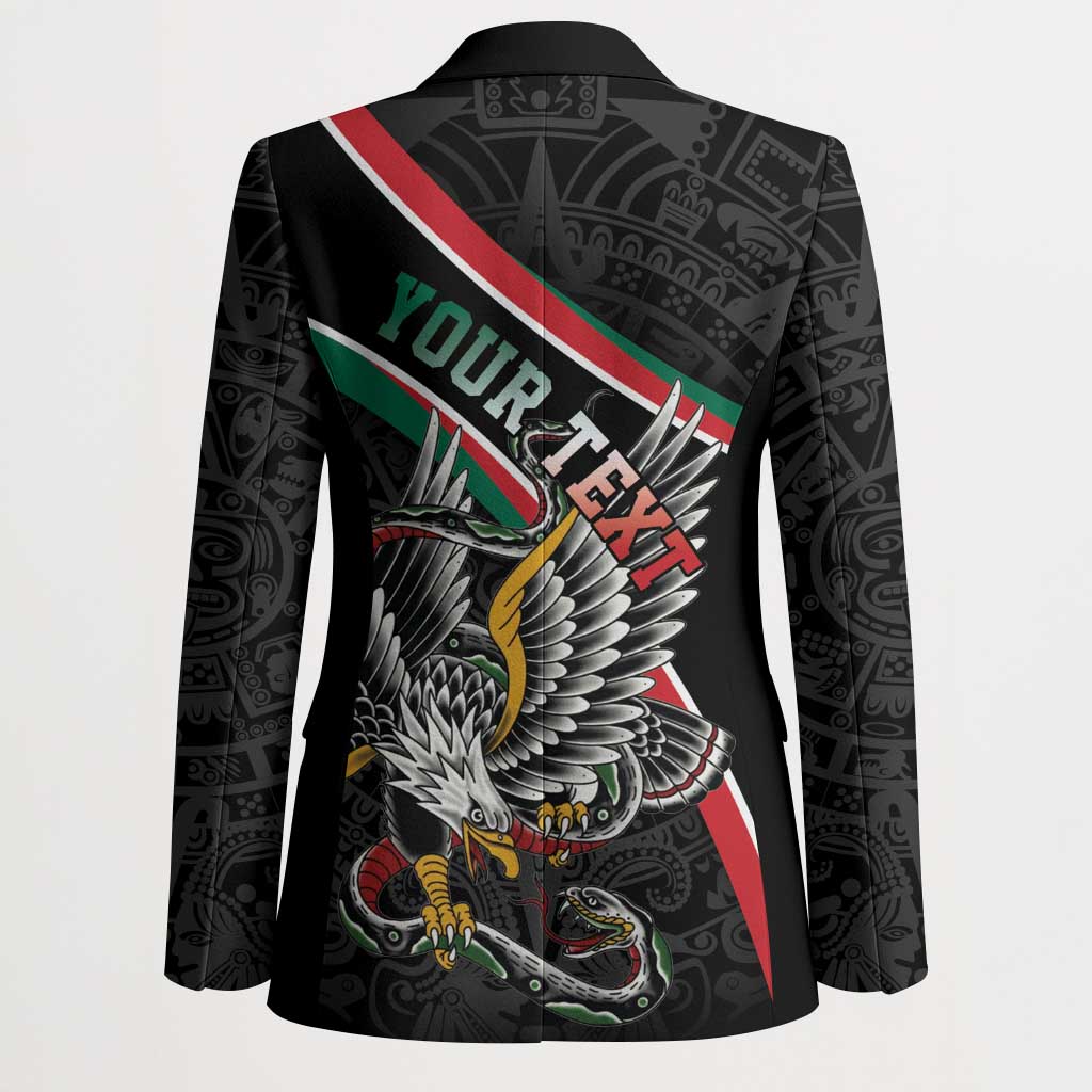Mexico Eagle Spirit Personalized Blazer Ancient Aztec Pattern - Wonder Print Shop