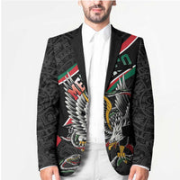 Mexico Eagle Spirit Personalized Blazer Ancient Aztec Pattern - Wonder Print Shop