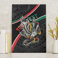 Mexico Eagle Spirit Personalized Canvas Wall Art Ancient Aztec Pattern - Wonder Print Shop