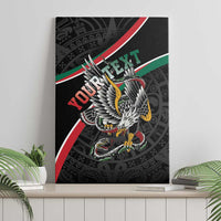 Mexico Eagle Spirit Personalized Canvas Wall Art Ancient Aztec Pattern - Wonder Print Shop