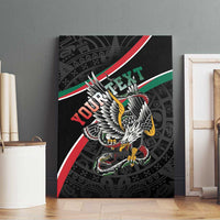Mexico Eagle Spirit Personalized Canvas Wall Art Ancient Aztec Pattern - Wonder Print Shop