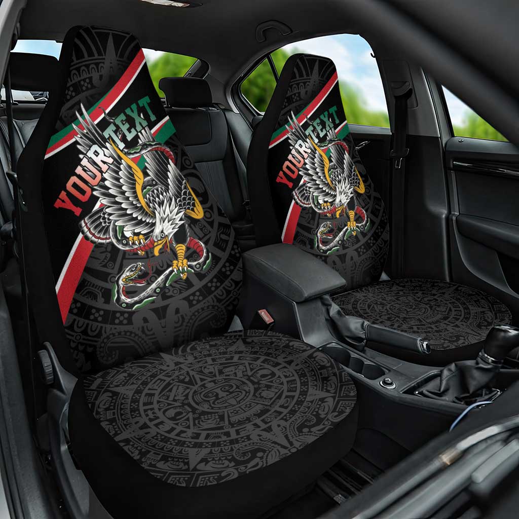 Mexico Eagle Spirit Personalized Car Seat Cover Ancient Aztec Pattern - Wonder Print Shop