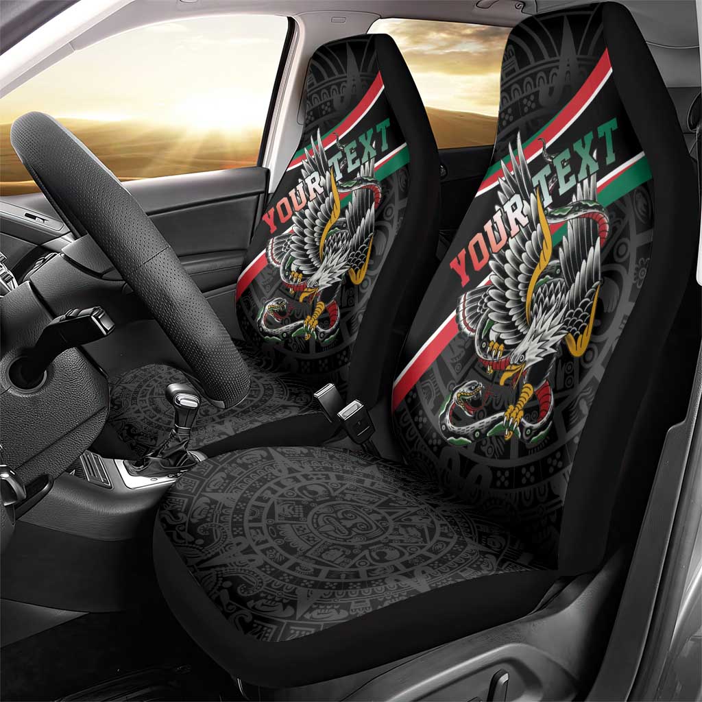 Mexico Eagle Spirit Personalized Car Seat Cover Ancient Aztec Pattern - Wonder Print Shop