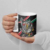 Mexico Eagle Spirit Personalized Ceramic Mug Ancient Aztec Pattern - Wonder Print Shop