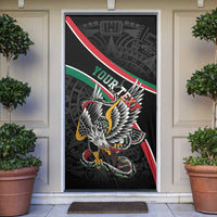 Mexico Eagle Spirit Personalized Door Cover Ancient Aztec Pattern - Wonder Print Shop