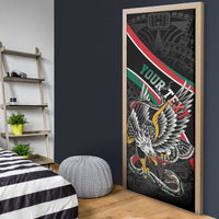 Mexico Eagle Spirit Personalized Door Cover Ancient Aztec Pattern - Wonder Print Shop