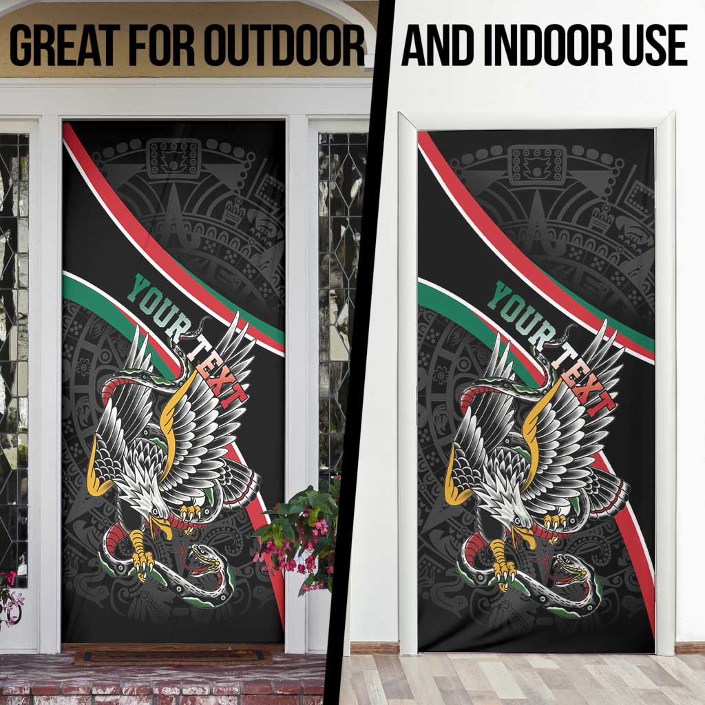Mexico Eagle Spirit Personalized Door Cover Ancient Aztec Pattern - Wonder Print Shop