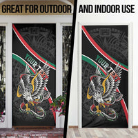 Mexico Eagle Spirit Personalized Door Cover Ancient Aztec Pattern - Wonder Print Shop