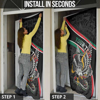 Mexico Eagle Spirit Personalized Door Cover Ancient Aztec Pattern - Wonder Print Shop