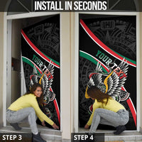 Mexico Eagle Spirit Personalized Door Cover Ancient Aztec Pattern - Wonder Print Shop