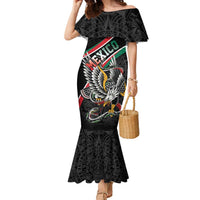 Mexico Eagle Spirit Personalized Family Matching Mermaid Dress and Hawaiian Shirt Ancient Aztec Pattern - Wonder Print Shop