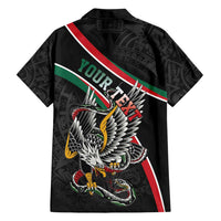 Mexico Eagle Spirit Personalized Family Matching Tank Maxi Dress and Hawaiian Shirt Ancient Aztec Pattern - Wonder Print Shop