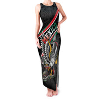 Mexico Eagle Spirit Personalized Family Matching Tank Maxi Dress and Hawaiian Shirt Ancient Aztec Pattern - Wonder Print Shop