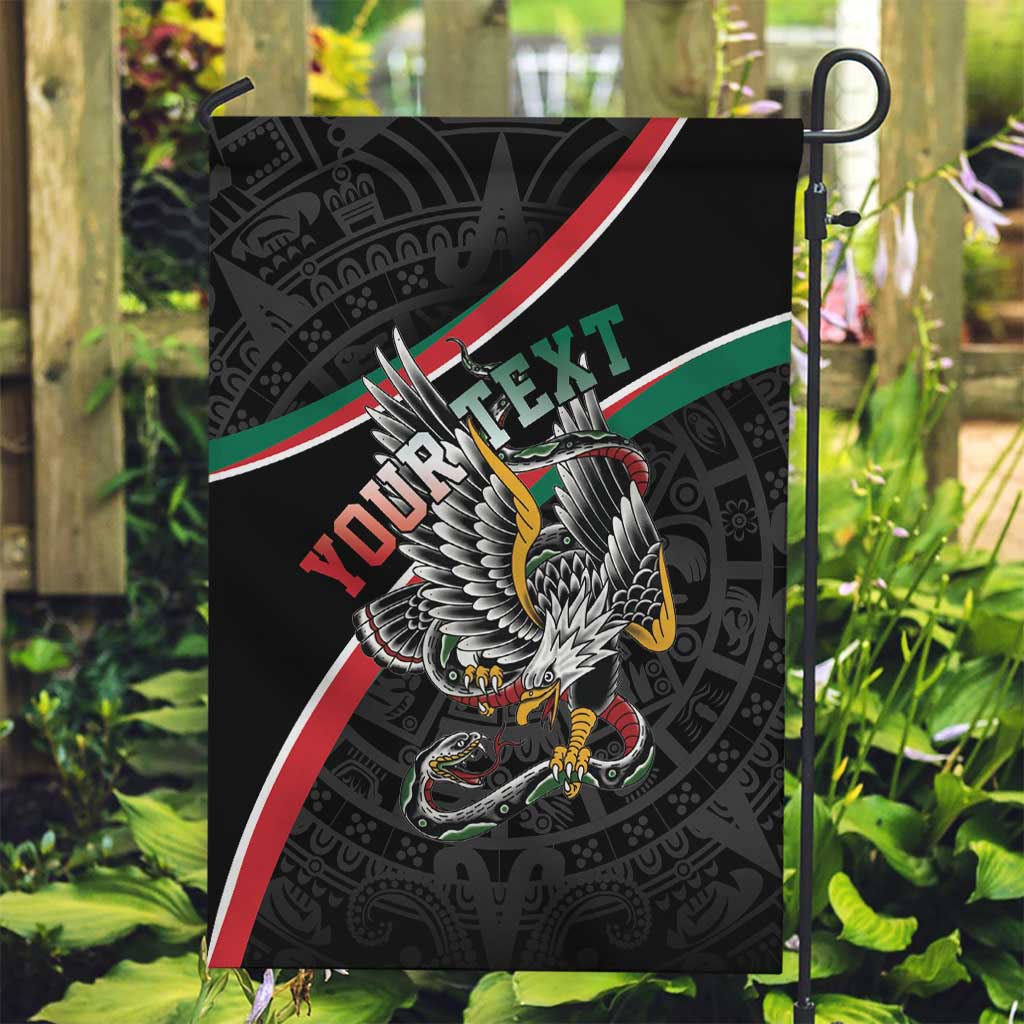 Mexico Eagle Spirit Personalized Garden Flag Ancient Aztec Pattern - Wonder Print Shop