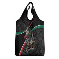 Mexico Eagle Spirit Personalized Grocery Bag Ancient Aztec Pattern - Wonder Print Shop