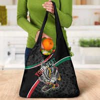 Mexico Eagle Spirit Personalized Grocery Bag Ancient Aztec Pattern - Wonder Print Shop
