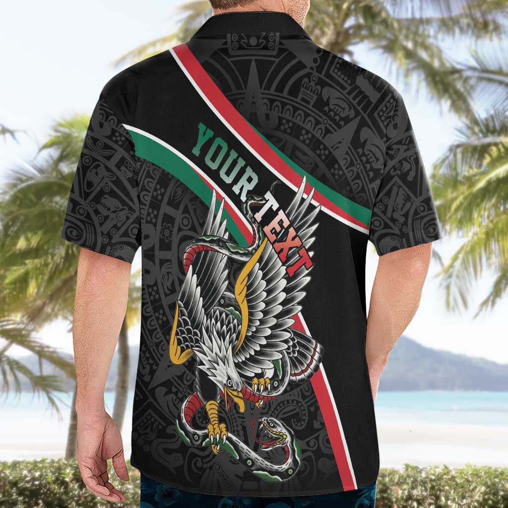 Mexico Eagle Spirit Personalized Hawaiian Shirt Ancient Aztec Pattern - Wonder Print Shop