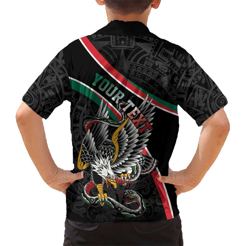 Mexico Eagle Spirit Personalized Hawaiian Shirt Ancient Aztec Pattern - Wonder Print Shop