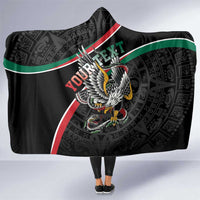 Mexico Eagle Spirit Personalized Hooded Blanket Ancient Aztec Pattern - Wonder Print Shop