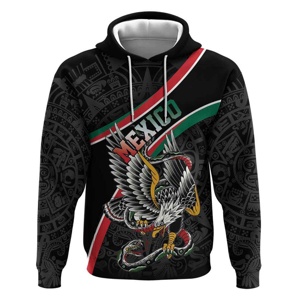 Mexico Eagle Spirit Personalized Hoodie Ancient Aztec Pattern - Wonder Print Shop
