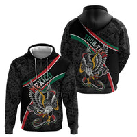 Mexico Eagle Spirit Personalized Hoodie Ancient Aztec Pattern - Wonder Print Shop