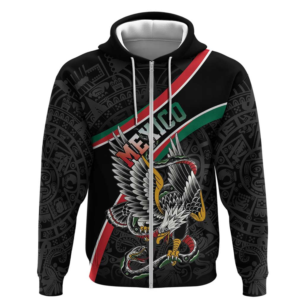 Mexico Eagle Spirit Personalized Hoodie Ancient Aztec Pattern - Wonder Print Shop