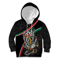 Mexico Eagle Spirit Personalized Kid Hoodie Ancient Aztec Pattern - Wonder Print Shop