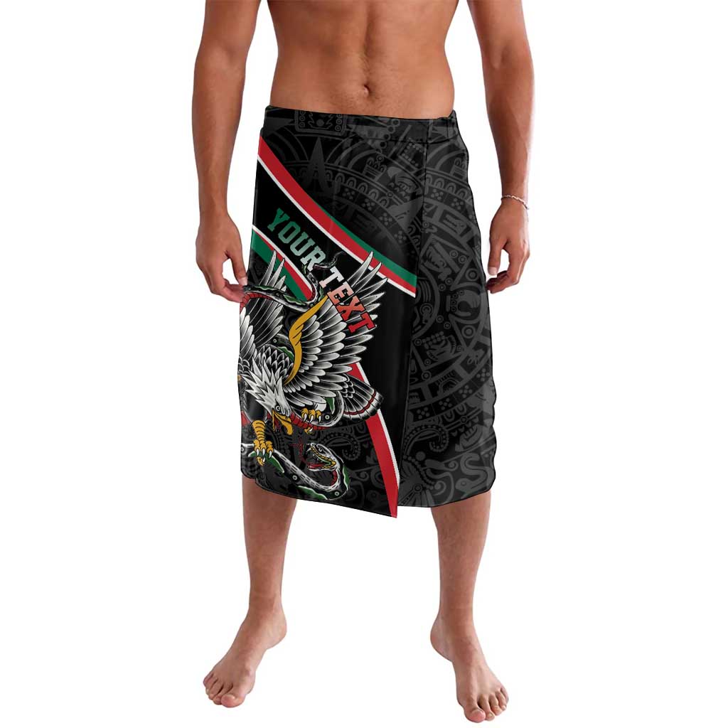 Mexico Eagle Spirit Personalized Lavalava Ancient Aztec Pattern - Wonder Print Shop
