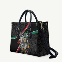 Mexico Eagle Spirit Personalized Leather Bag Ancient Aztec Pattern - Wonder Print Shop