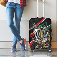 Mexico Eagle Spirit Personalized Luggage Cover Ancient Aztec Pattern - Wonder Print Shop