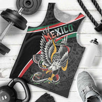 Mexico Eagle Spirit Personalized Men Tank Top Ancient Aztec Pattern - Wonder Print Shop
